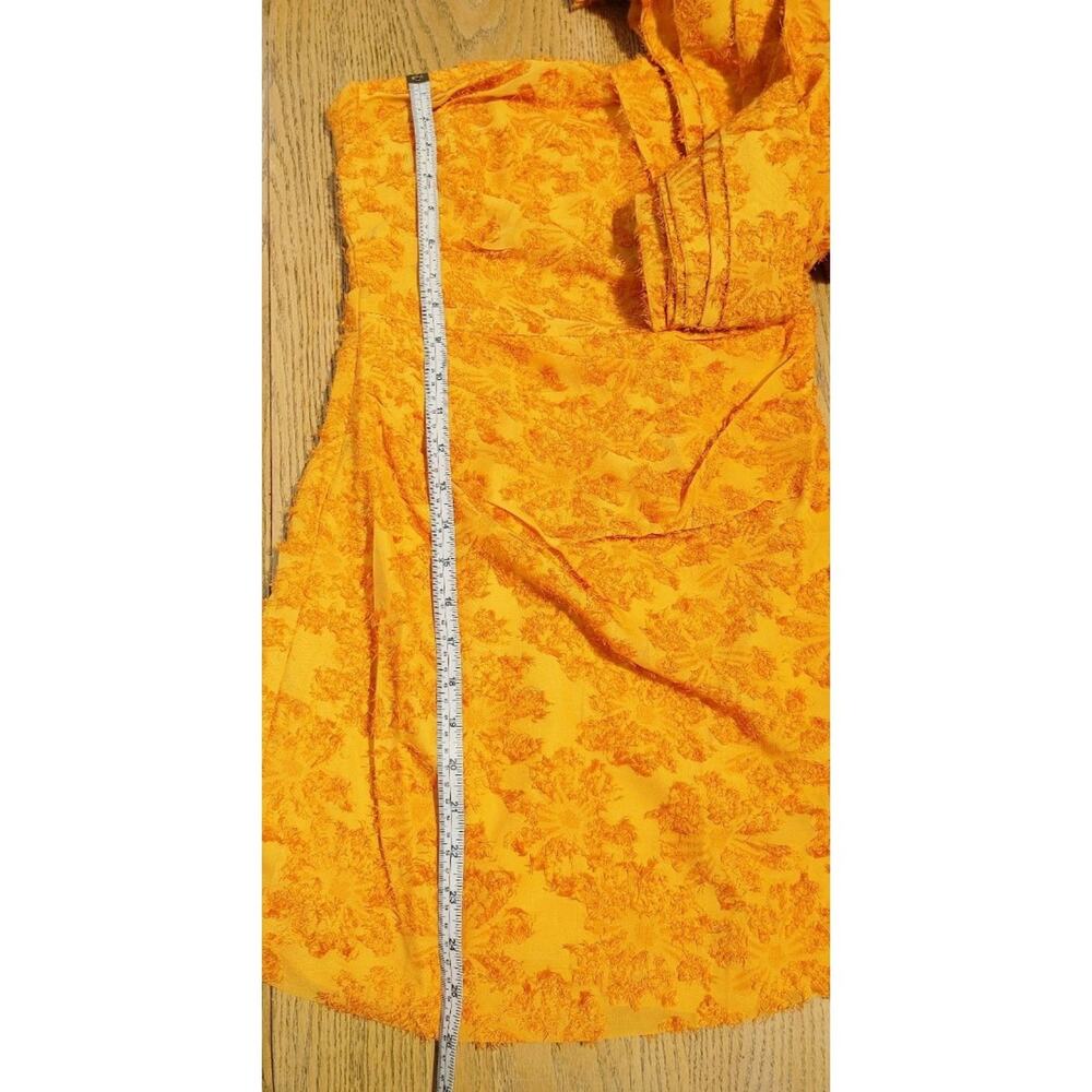 Atoir Guiding Light Dress One Shoulder Ruffle Drape Detail Orange Womens XS New - Picture 9 of 11